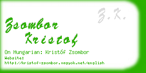 zsombor kristof business card