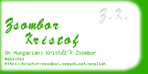 zsombor kristof business card